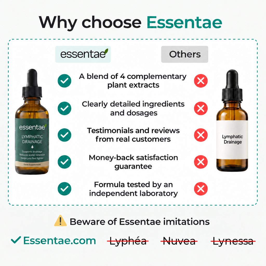Essentae Lymphatic Drainage - Product comparison
